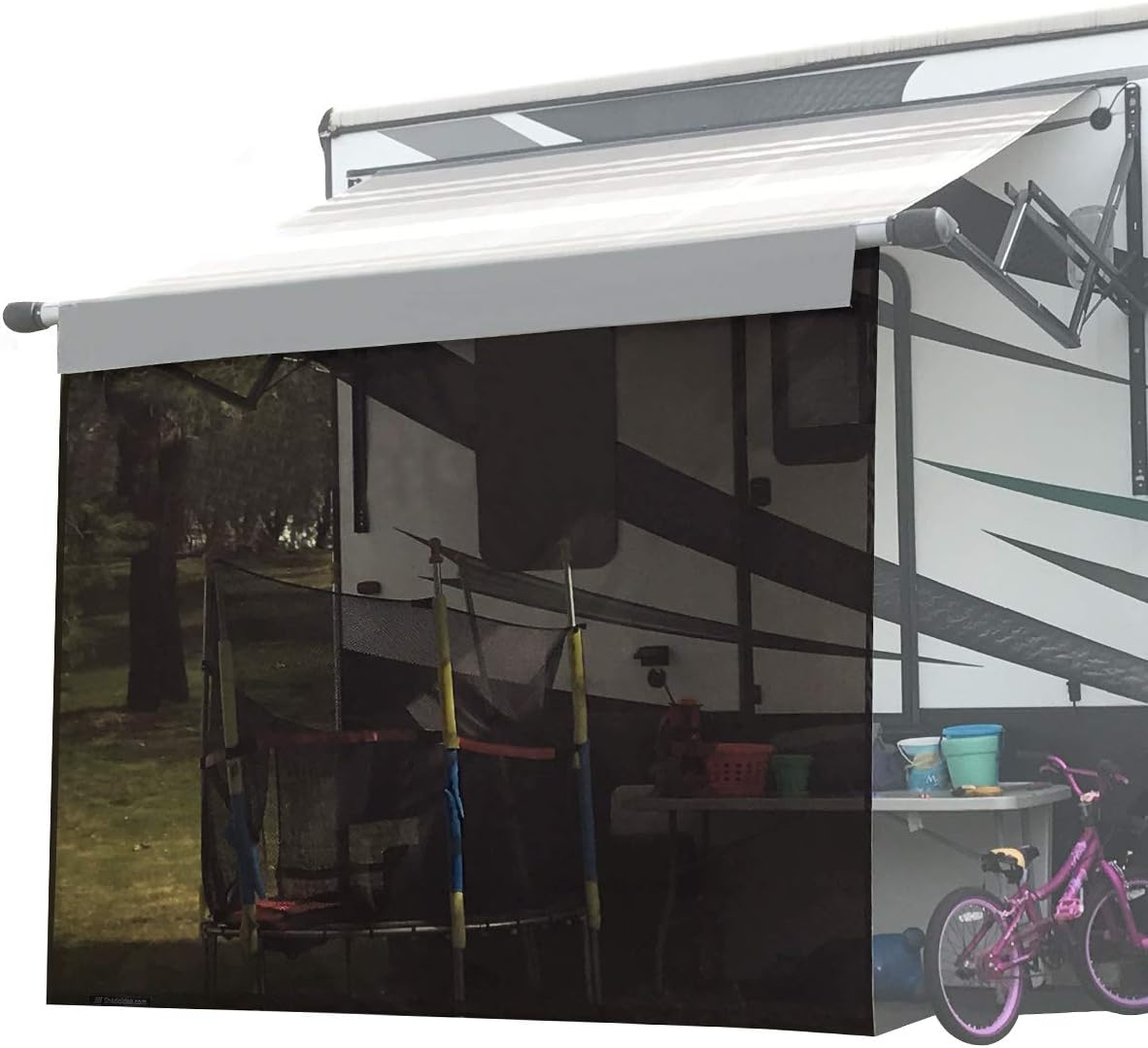 Black Mesh Sunshade for Awning P829