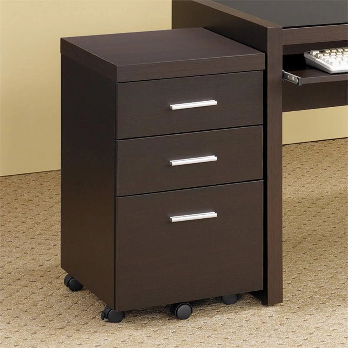 3 Piece Office Chair Writing Desk and Mobile File Cabinet A7124