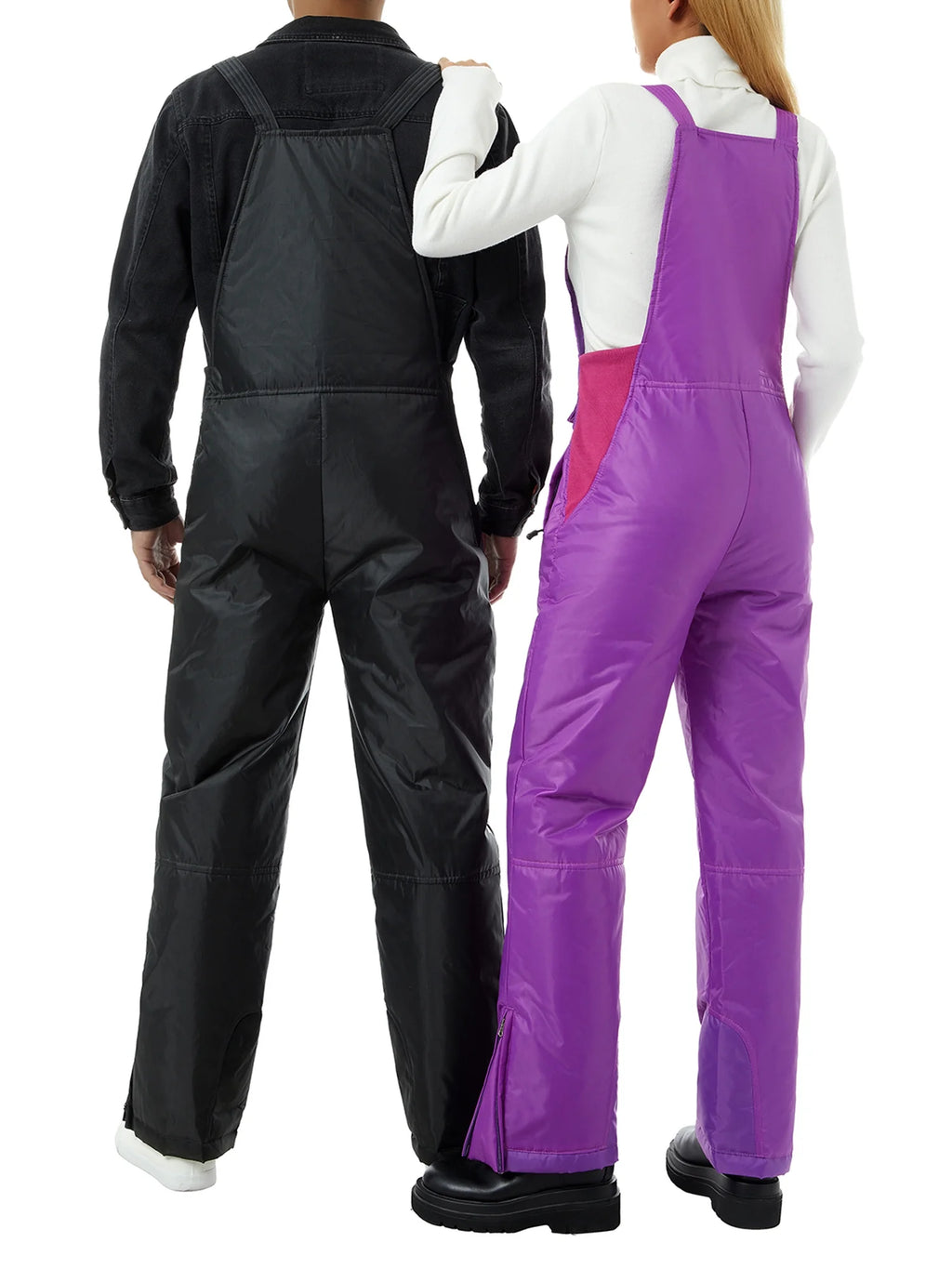 Purple Insulated Water Resistant Ski Snow Bib Pants XL N5779