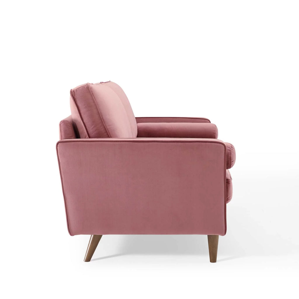 Dusty Rose Performance Velvet Sofa P6706