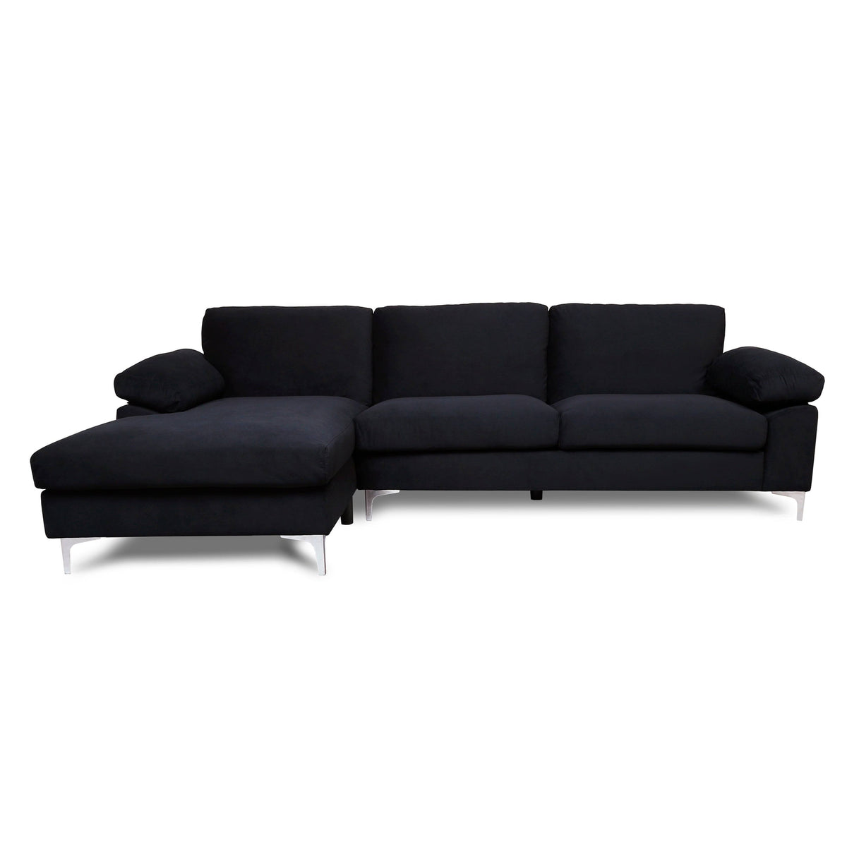 Velvet Modular Sofa Black Purple Reversible V516