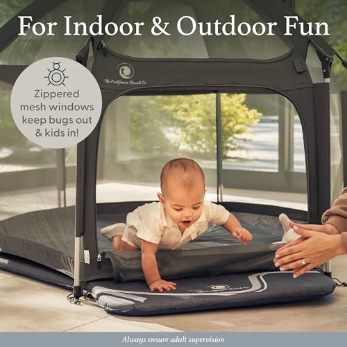 Pop Up Playpen with Canopy, Travel Bag, Mosquito Net (Anchor Grey) P78493