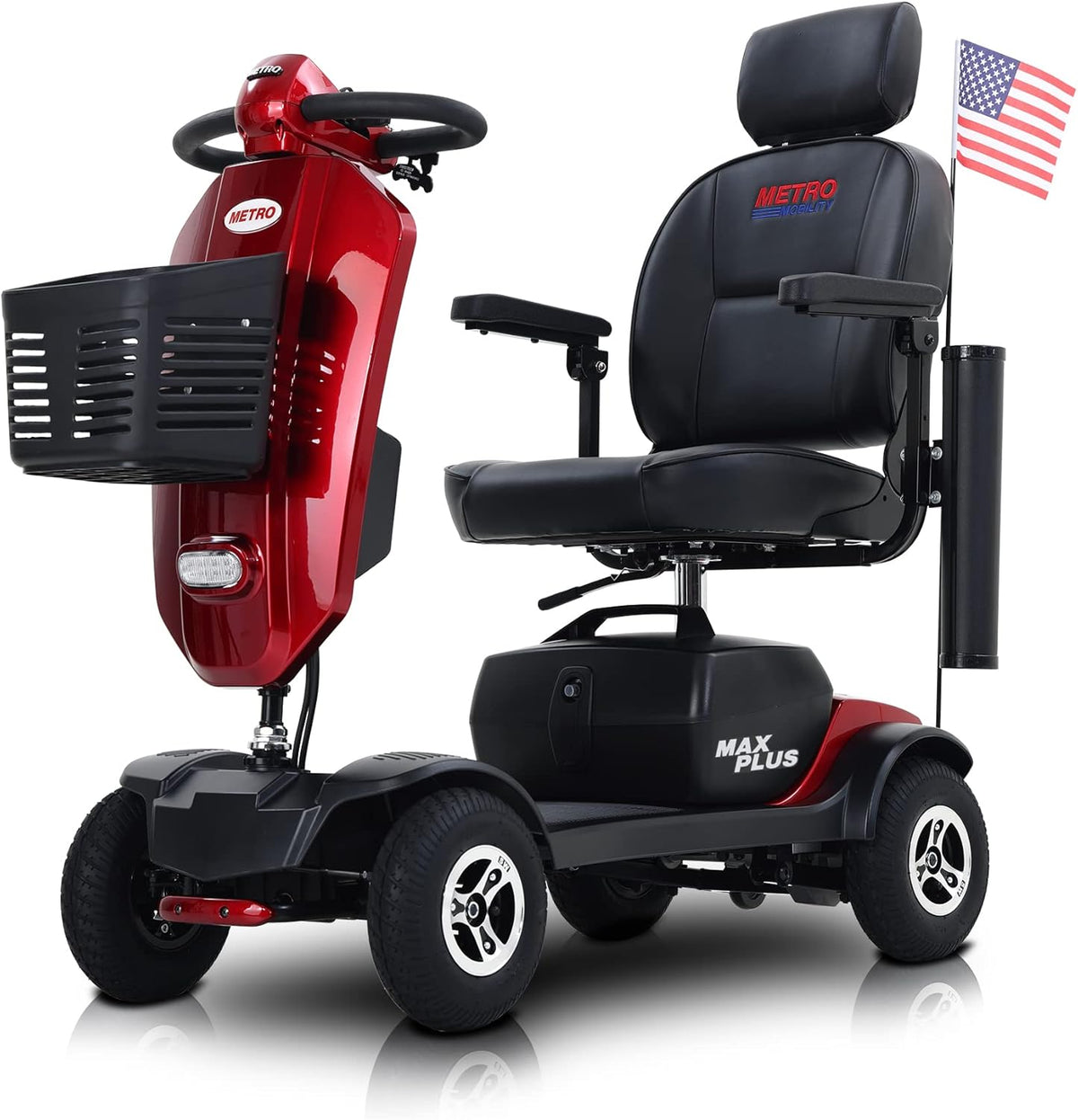 Red 4 Wheel Folding Mobility Scooter R950899