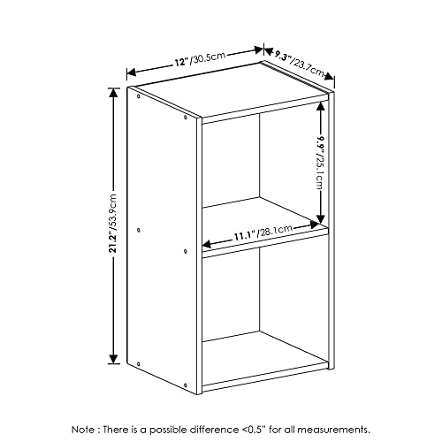 White 5-Cube Bookcase U956