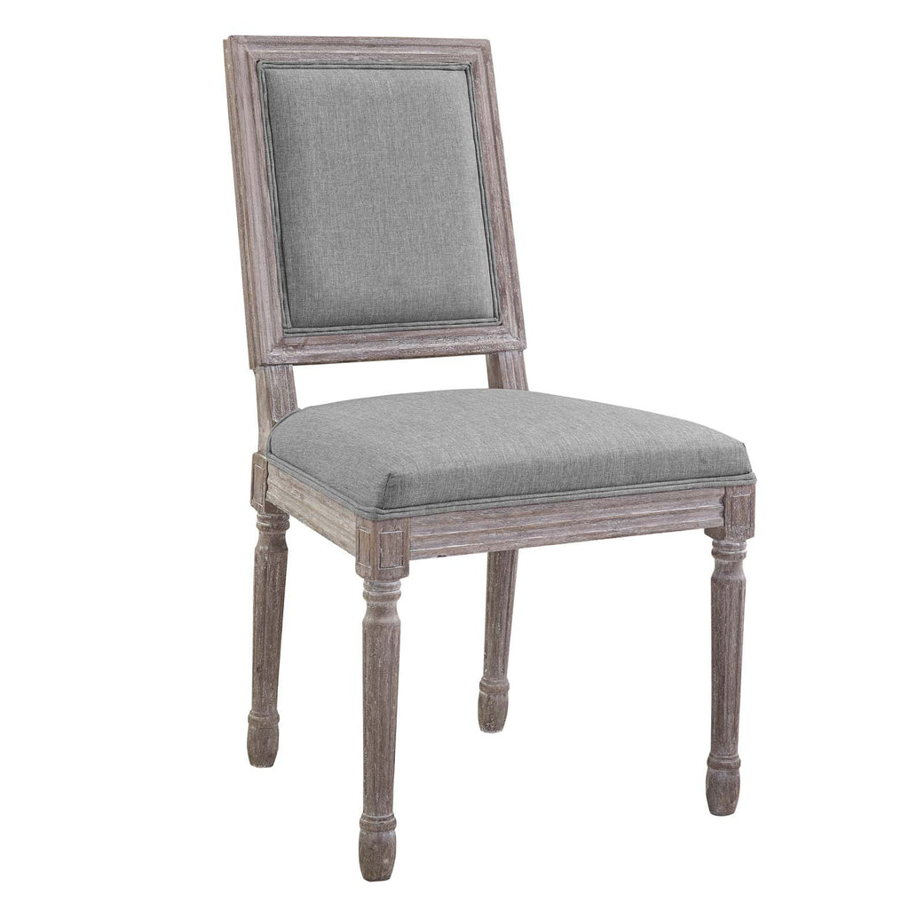 Upholstered Fabric Dining Chair Set of 4 Light Gray E260942