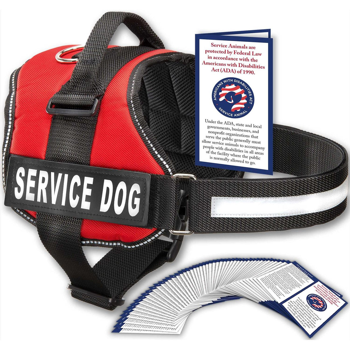Service Dog Vest with Hook and Loop Straps and Handle D791