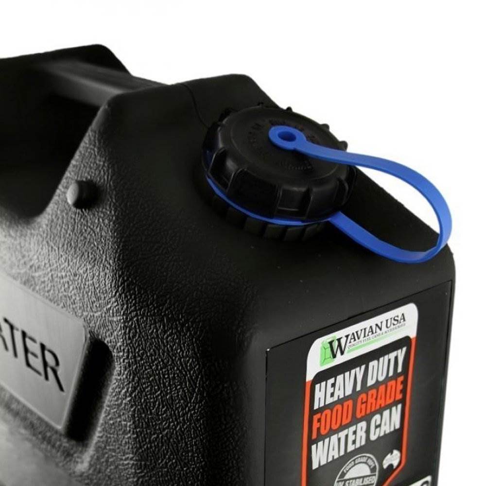 5 Gallon Plastic Water Jug Can Container with Easy Pour Spout, Black U35220