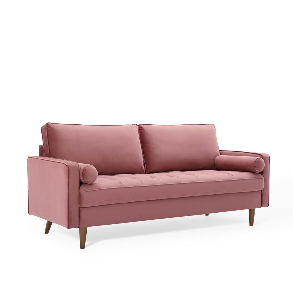 Dusty Rose Performance Velvet Sofa P6706