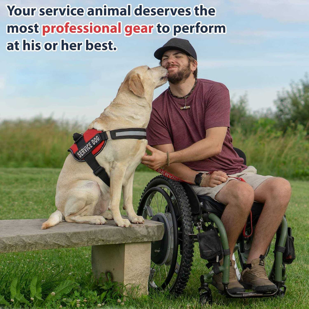 Service Dog Vest with Hook and Loop Straps and Handle D791