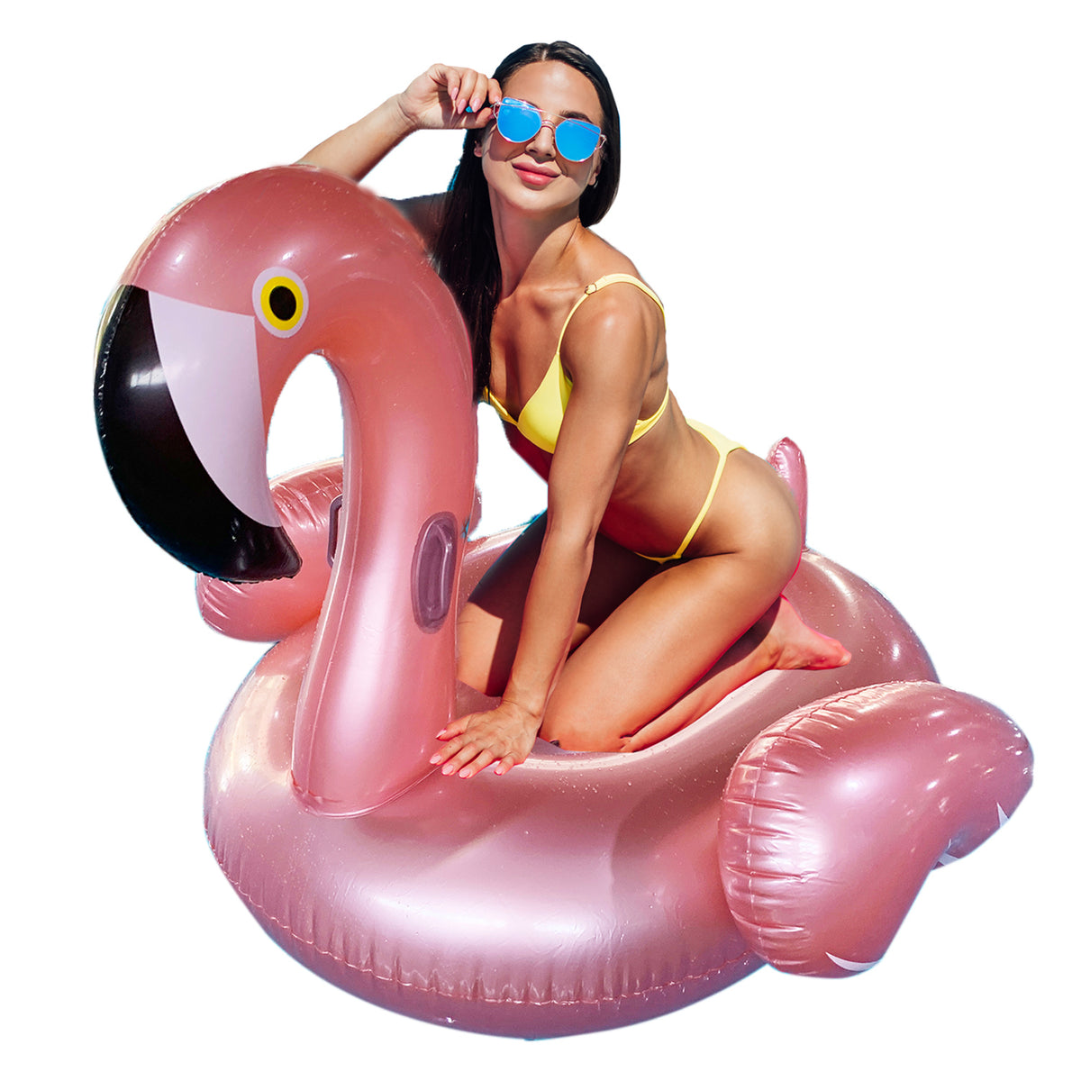 Inflatable Flamingo Pool Float Toy 60x60x34 inches G806922