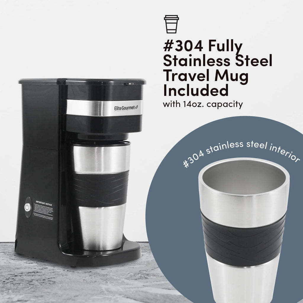 Single Serve Coffee Maker with Travel Mug G265672