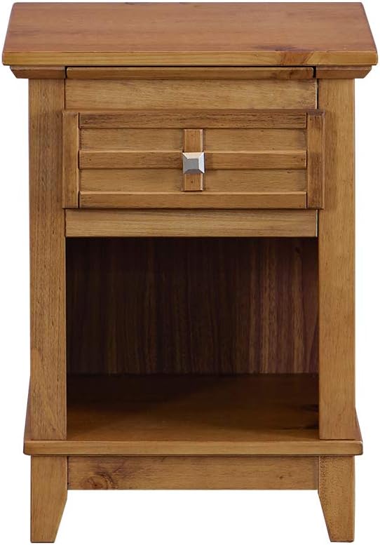 Rustic Wood Nightstand End Table with Drawer G189009