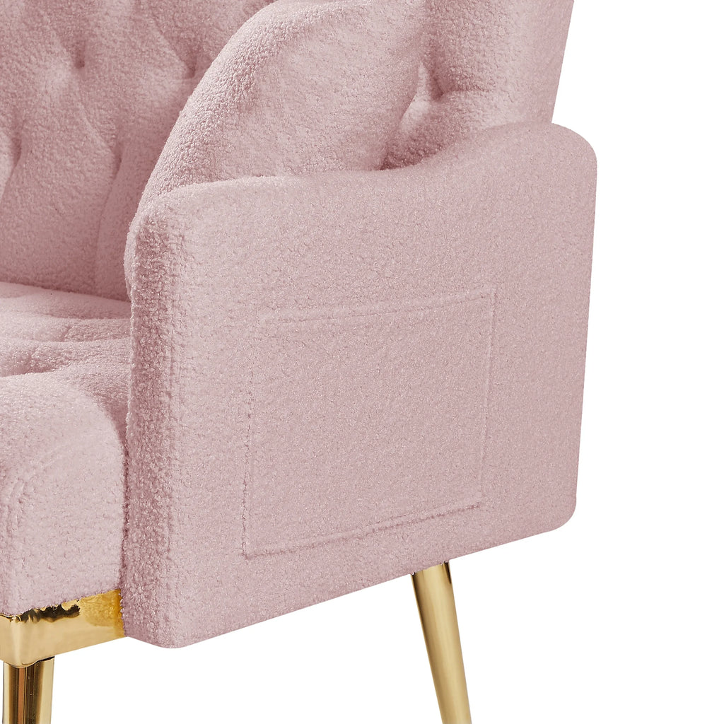 PINK TEDDY FABRIC 2 SEATER SOFA S5047