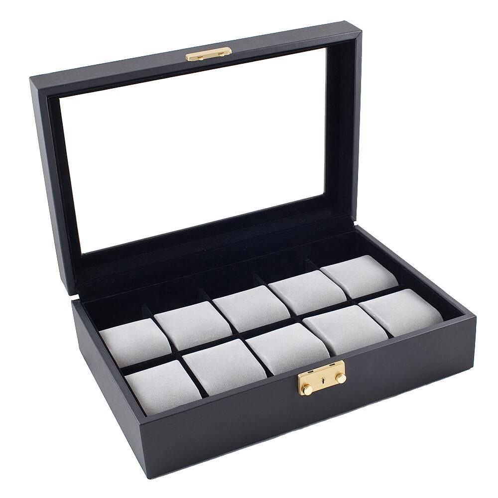 Black Leatherette Watch Case Display Box G427724