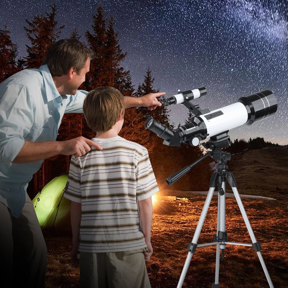 70mm Aperture 400mm Refracting Telescope with Tripod B9650