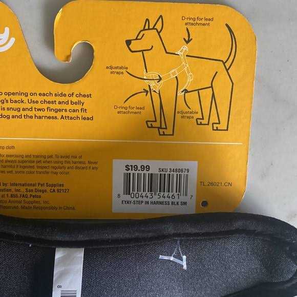 Black Step in Dog Harness X289871