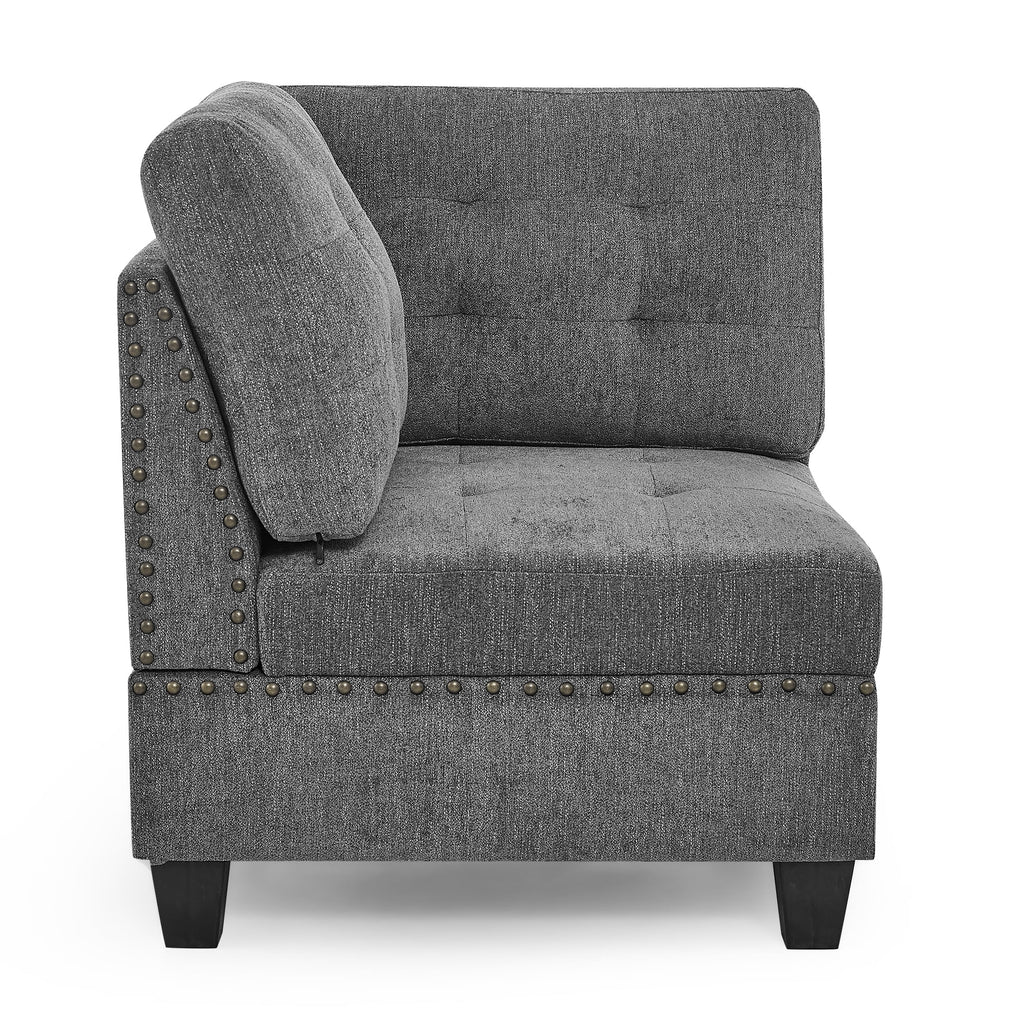 Grey Chenille Corner Sofa E224