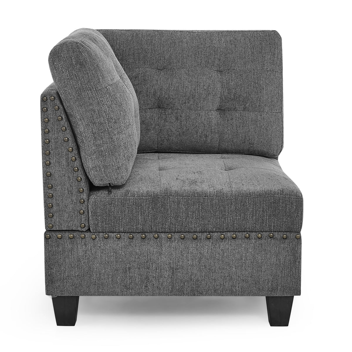 Grey Chenille Corner Sofa E224
