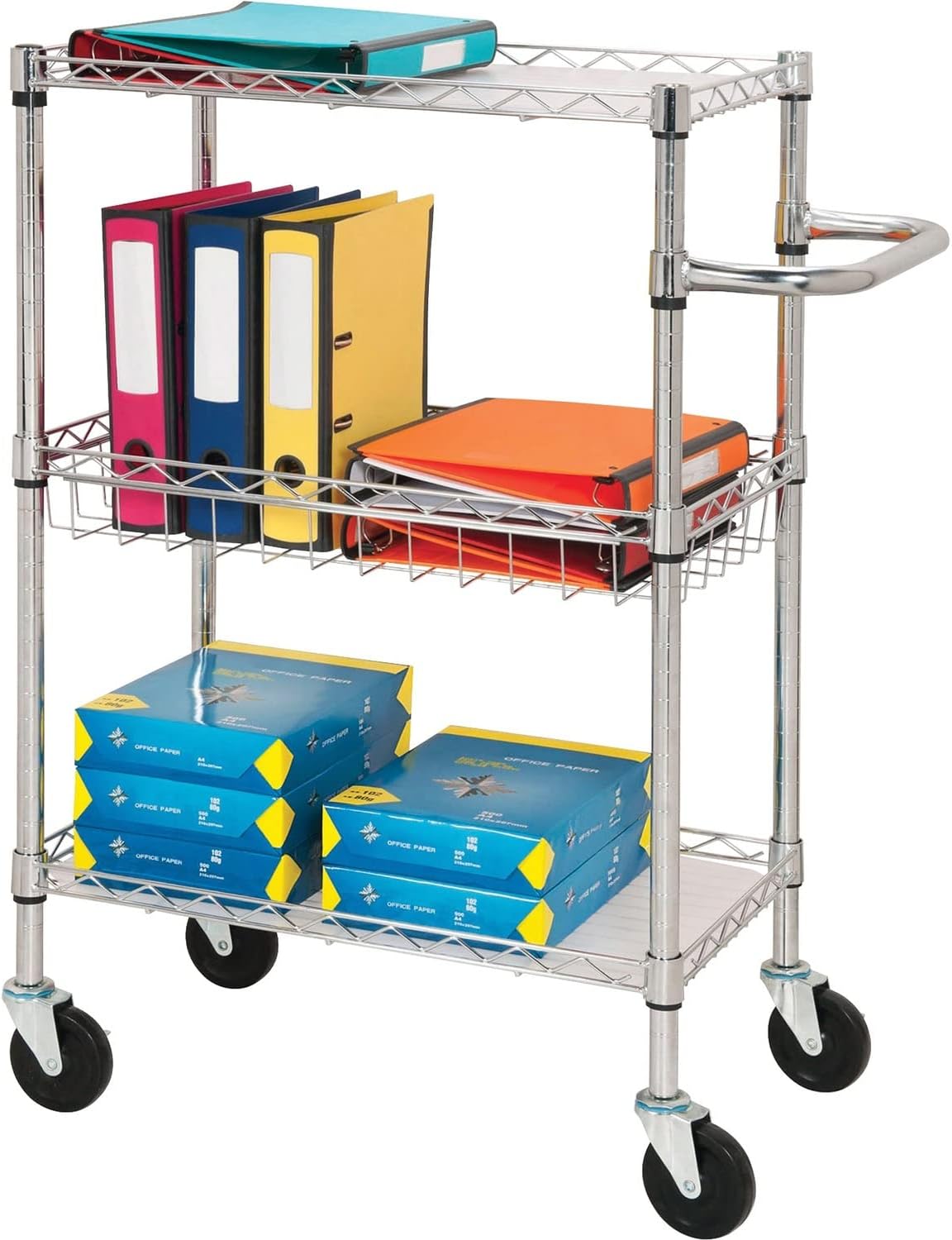 3-Tier Wire Rolling Cart Z82601