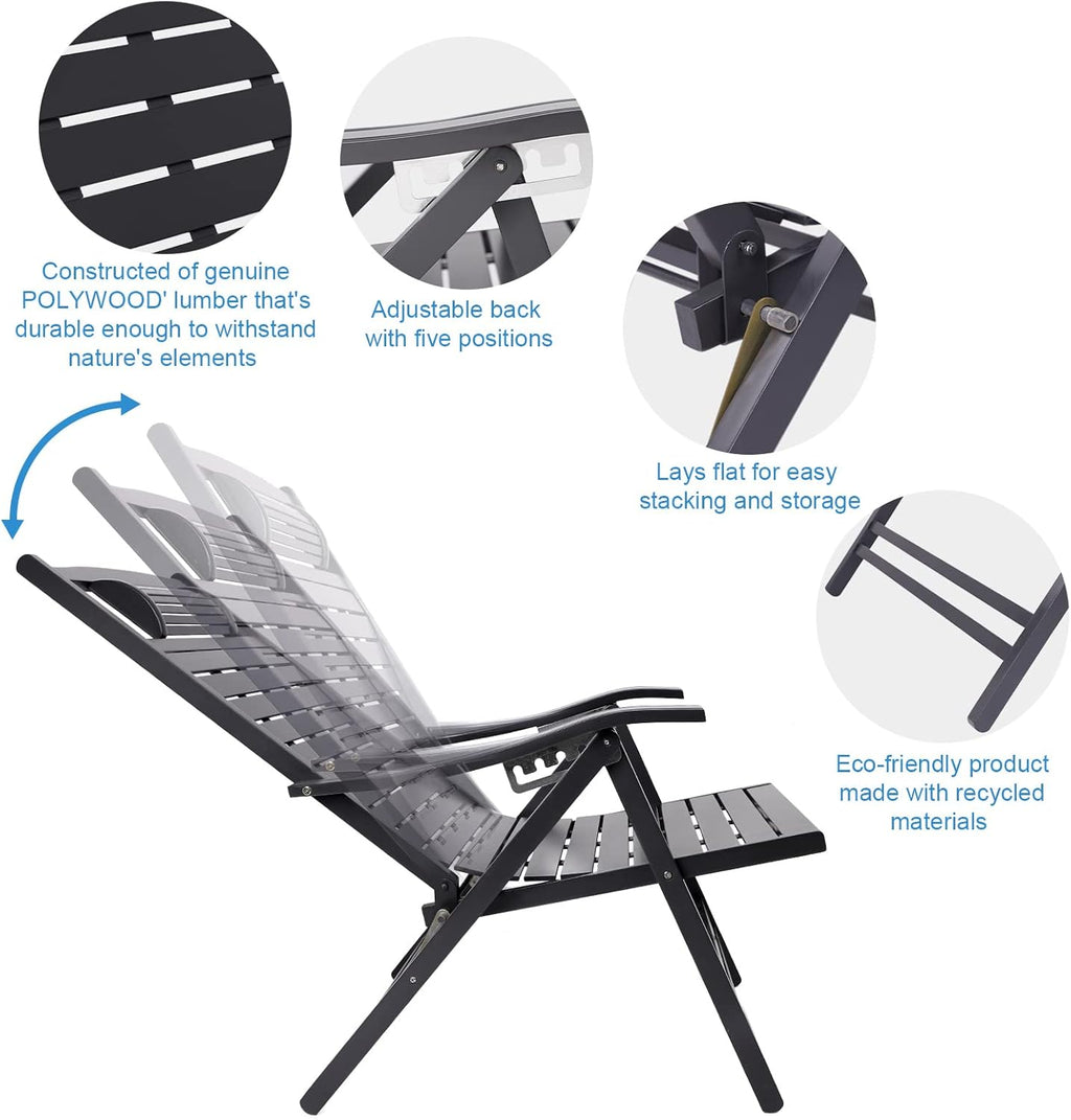 Adjustable Folding Solid Wood Deck Chair D758