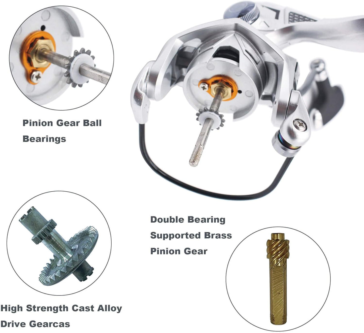 Carbon Fiber Aluminum Alloy Spinning Reel 5+1 BB Y348380
