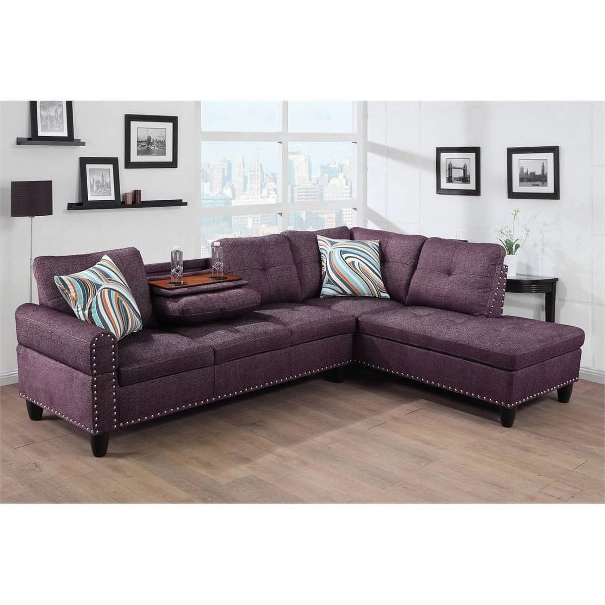 Linen Fabric Sectional Sofa V263