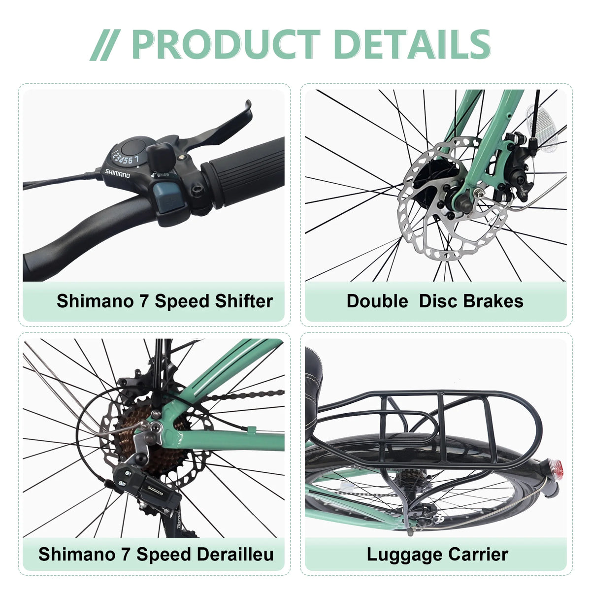 Foldable 24 inch 7 Speed Bicycle C360