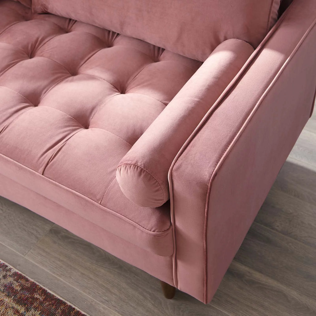 Dusty Rose Performance Velvet Sofa P6706