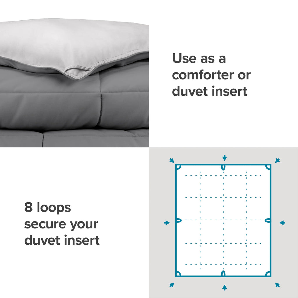 Ultra-Soft Reversible Goose Down Alternative Comforter X358