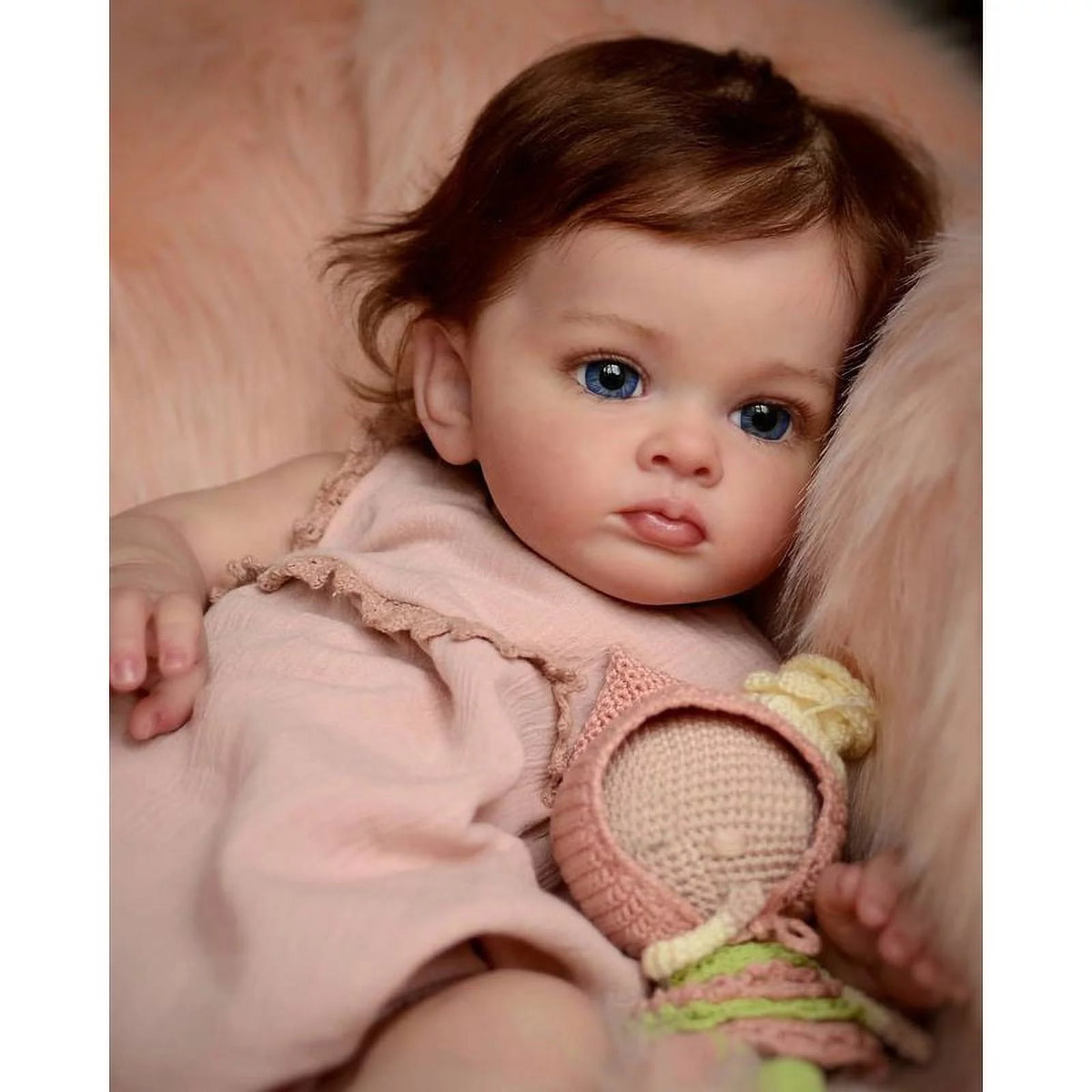 24inch Handmade Painted Reborn Dolls with Rooted Hair D46364