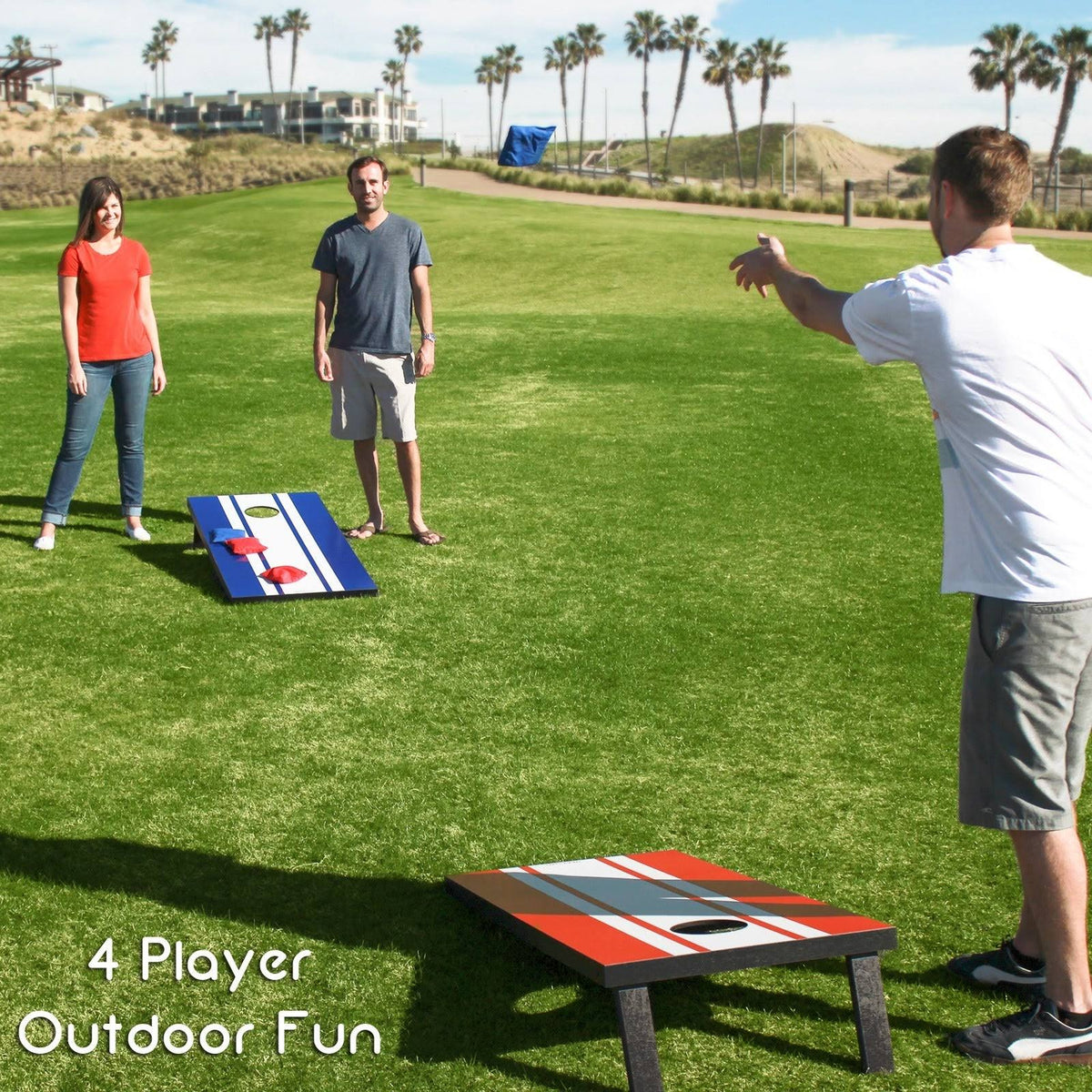 Regulation Size Cornhole Set with 8 Bags and Carry Case P789593