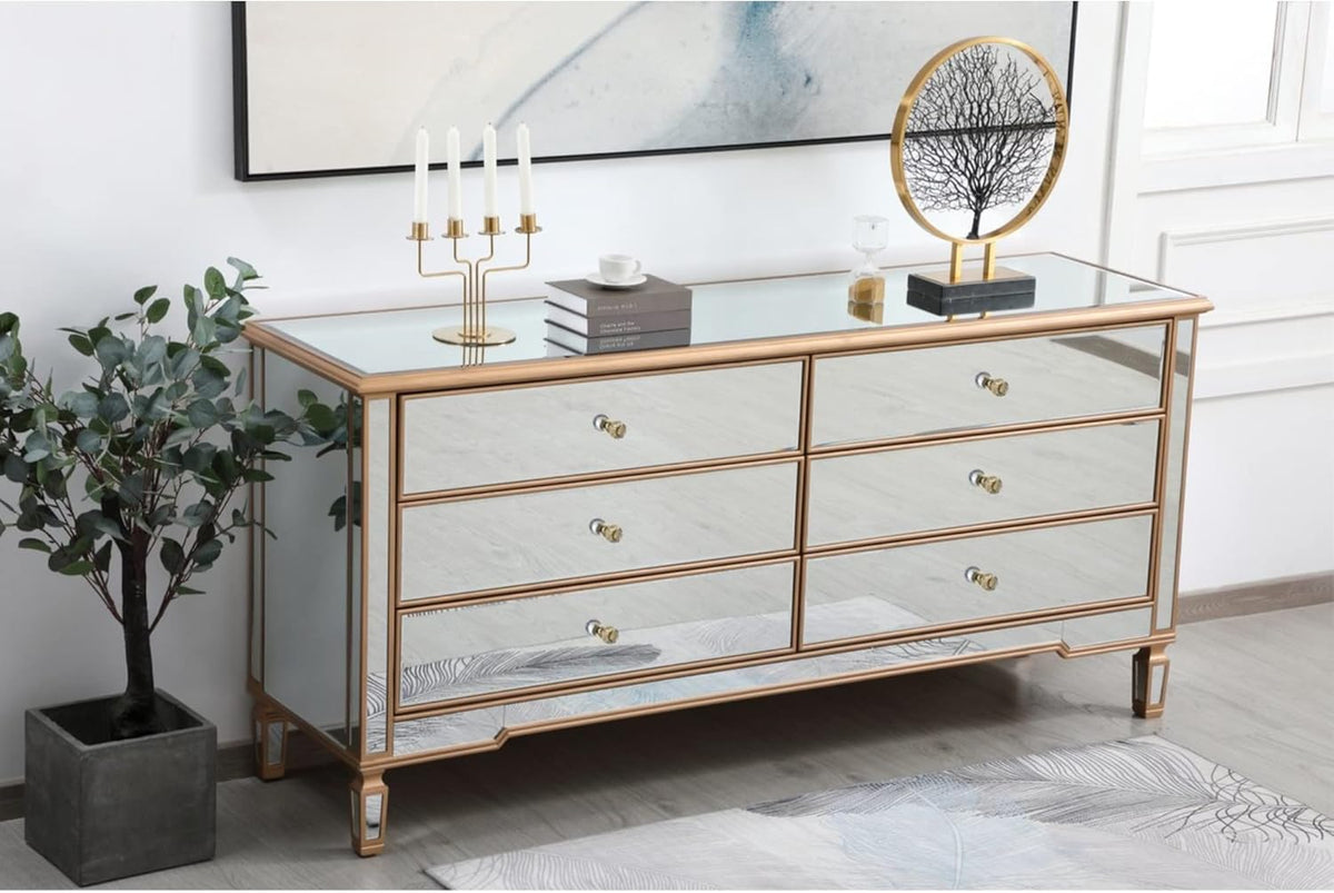 Antique Gold Mirrored Chest L8298