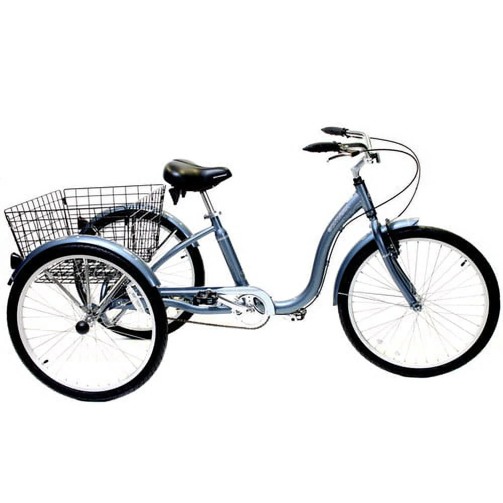 24" Adult Tricycle with Rear Storage Basket K1799
