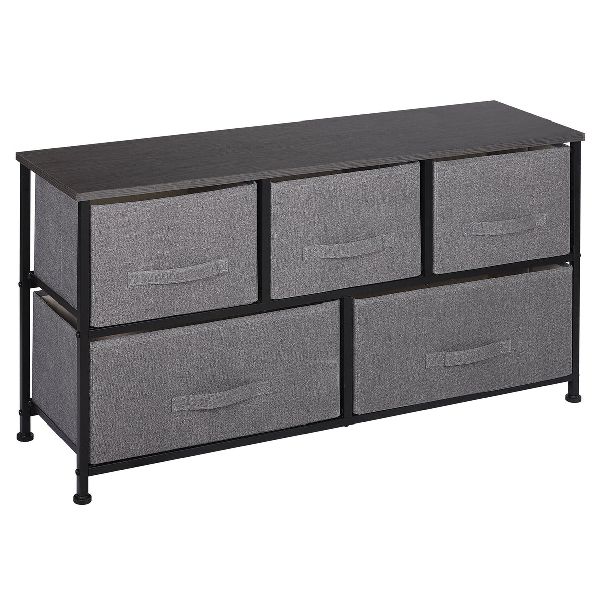 5 Drawers MDF Graphite Gray Dresser F78181