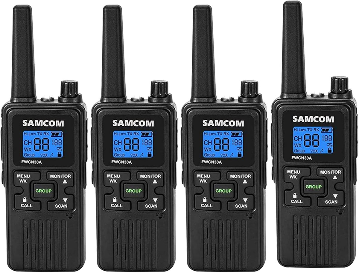 Two Way Radio FRS Handheld Rechargeable 1200mAh with Headsets 2 Packs A772