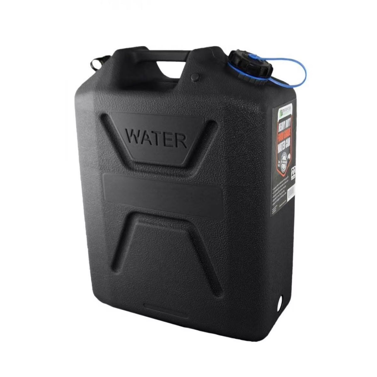 5 Gallon Plastic Water Jug Can Container with Easy Pour Spout, Black U35220