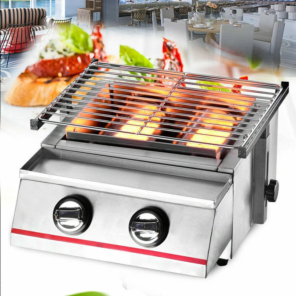 2 Burners Portable Stainless Steel Gas Grill L873