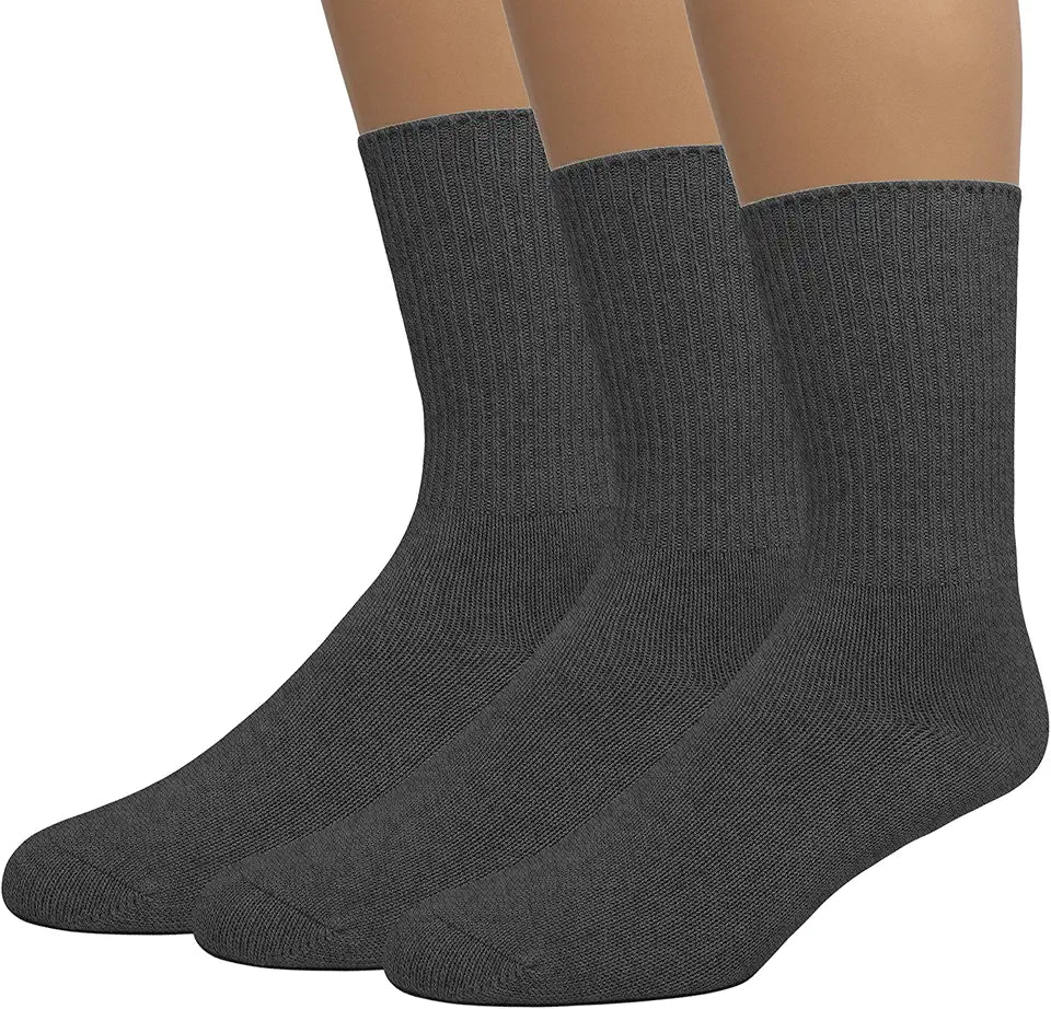 Women's Diabetic Crew Cotton Socks 3-Pair F65666