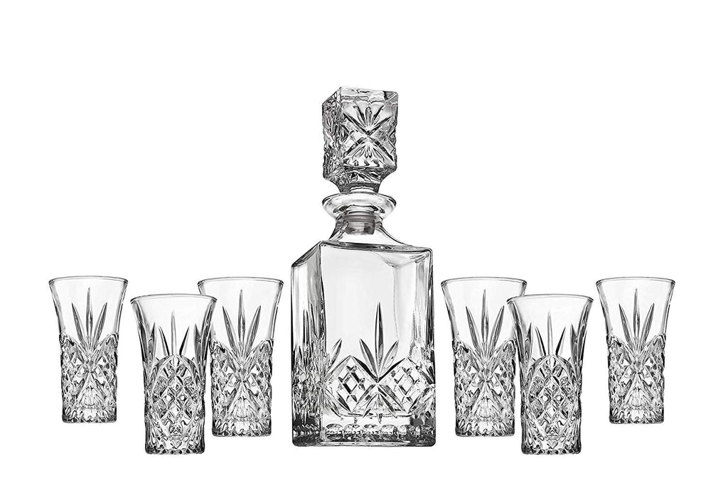 7 Piece Spirits Decanter & Shot Glass Set P8621