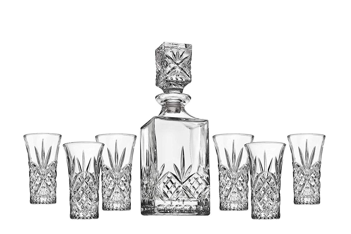 7 Piece Spirits Decanter & Shot Glass Set P8621