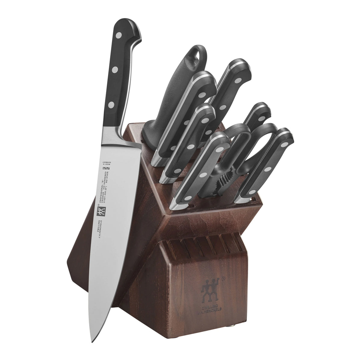 10 Pc Knife Set with Walnut Block D956700