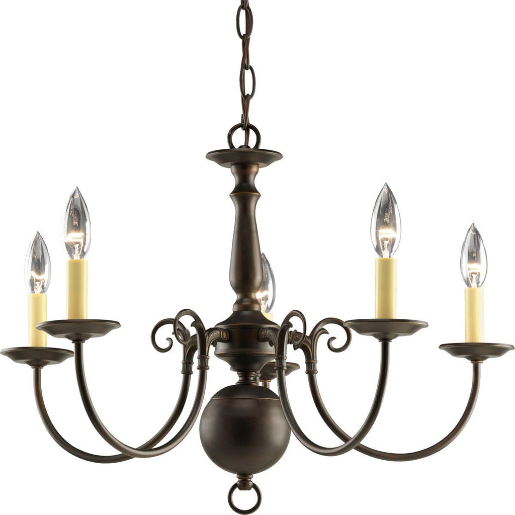 5-Light Polished Brass Chandelier O9677