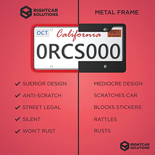 Black Silicone License Plate Frame F35075