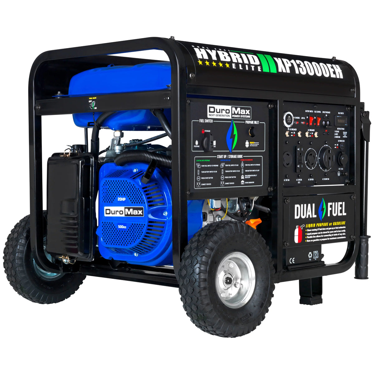 13,000-Watt 500cc Portable Hybrid Gas Propane Generator J424047