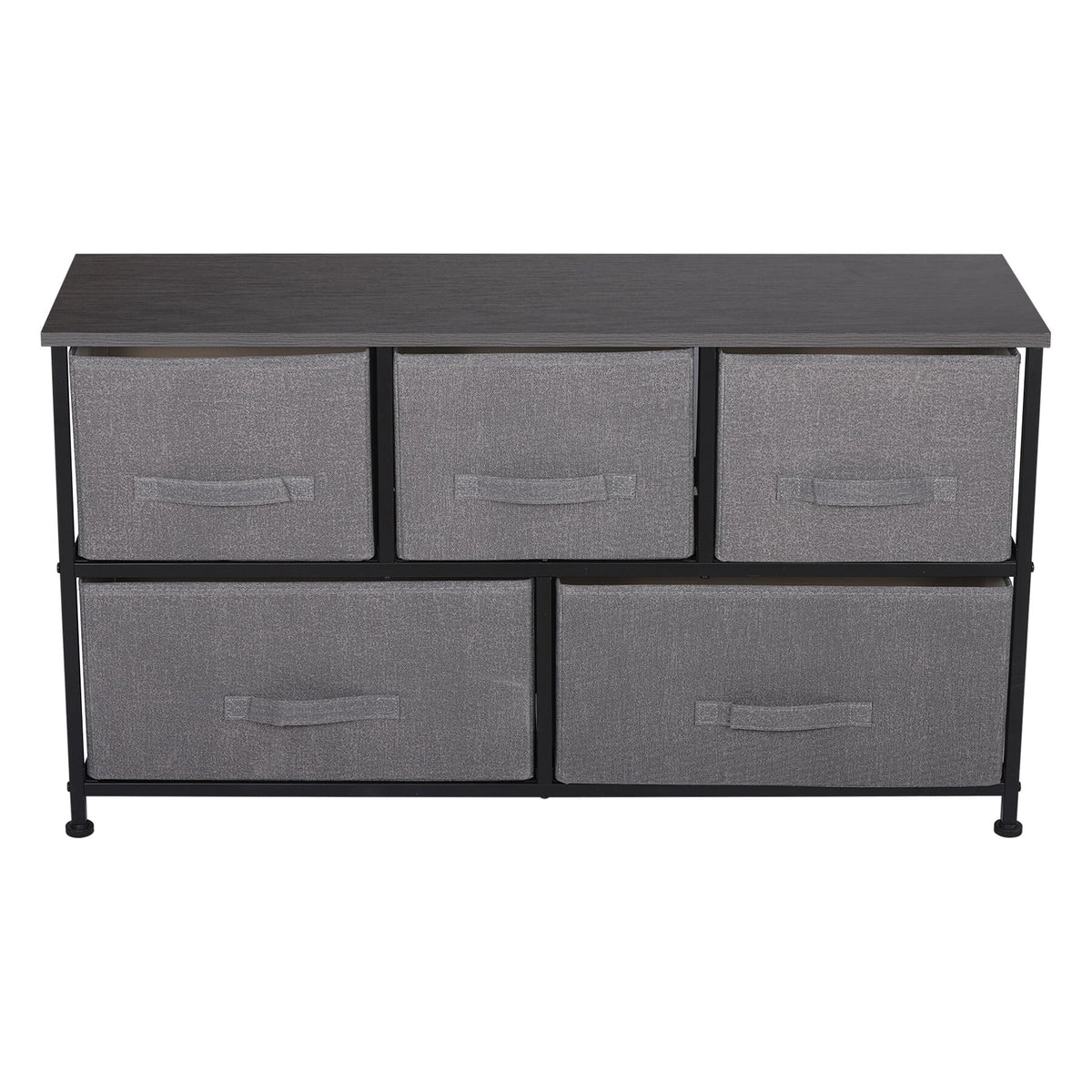 5 Drawers MDF Graphite Gray Dresser F78181