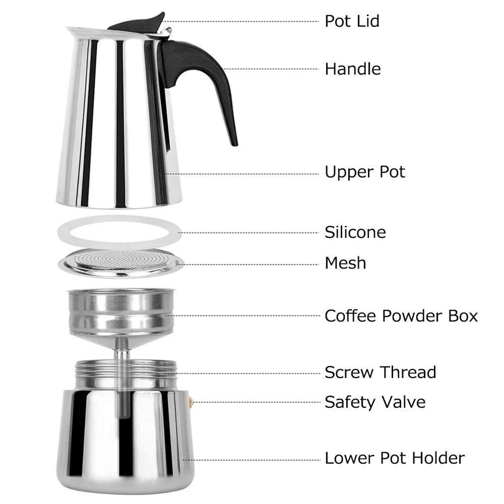 Stainless Steel Portable Espresso Filter Pot H720