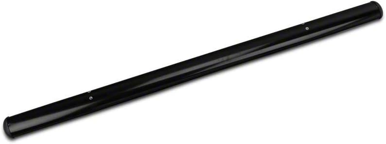 4-Inch Oval Straight End Side Step Bars; Gloss Black F6302