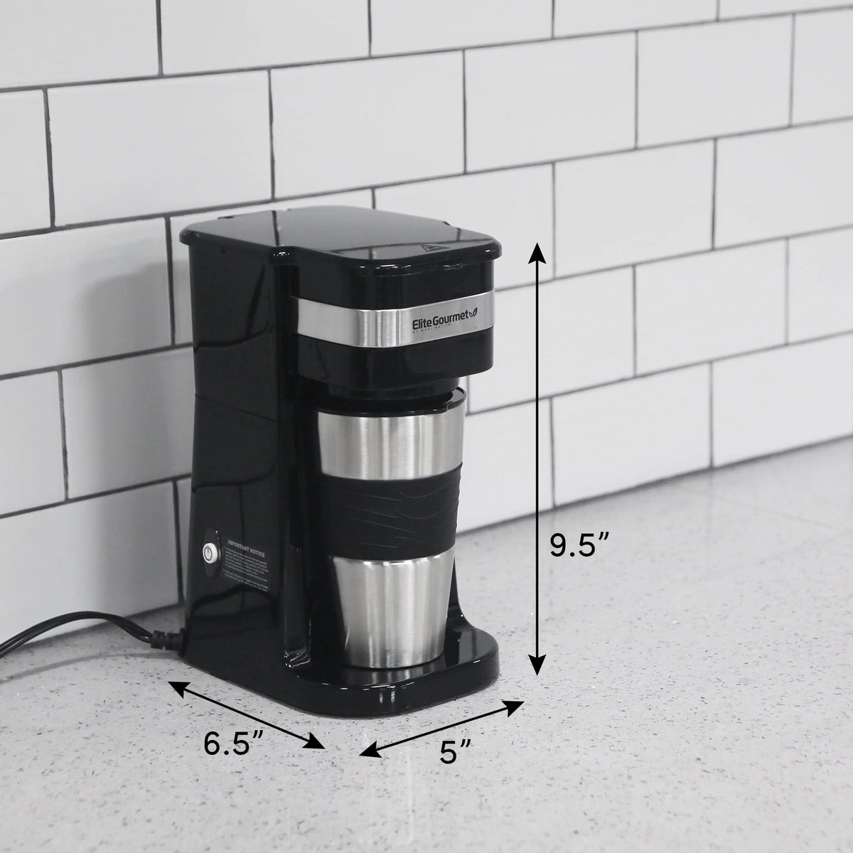 Single Serve Coffee Maker with Travel Mug G265672