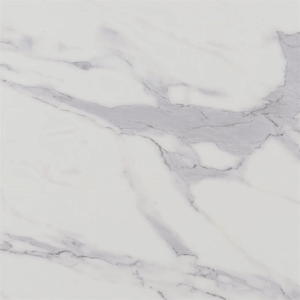 Faux White Marble Wood C End Table Set of 2 D629