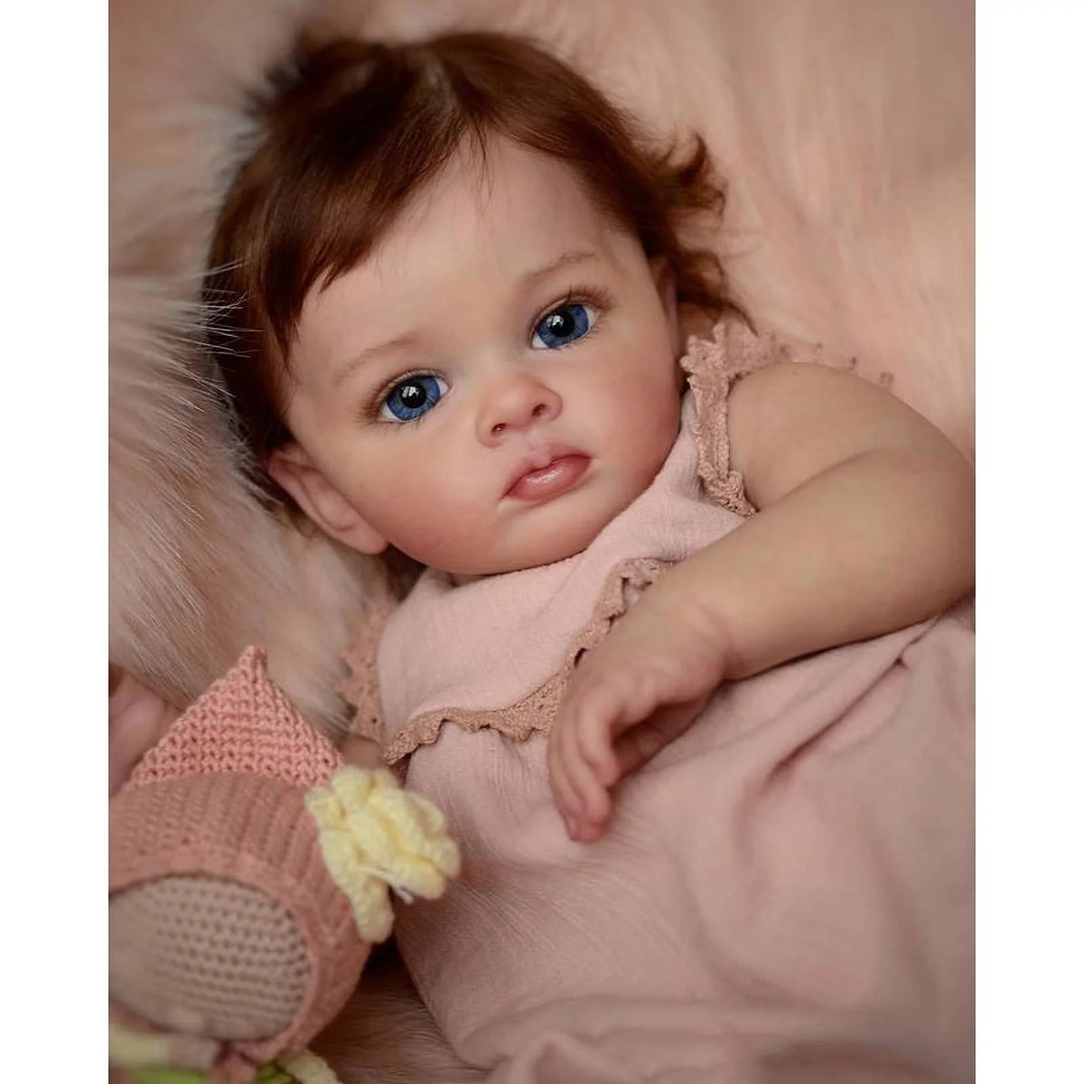 24inch Handmade Painted Reborn Dolls with Rooted Hair D46364